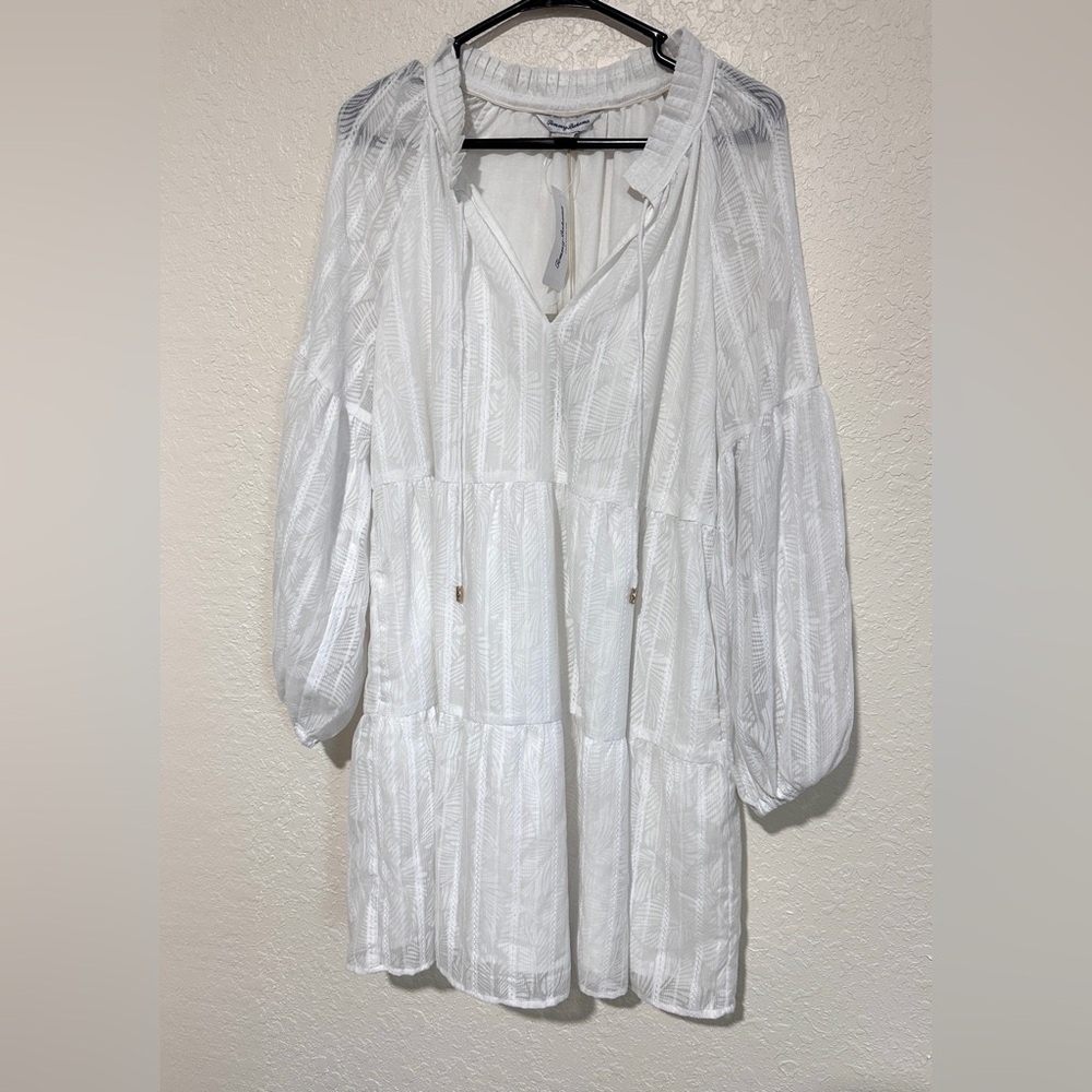 Tommy Bahama Illusion Frond Balloon-Sleeve Short Dress NWT ~ M - Picture 7 of 7